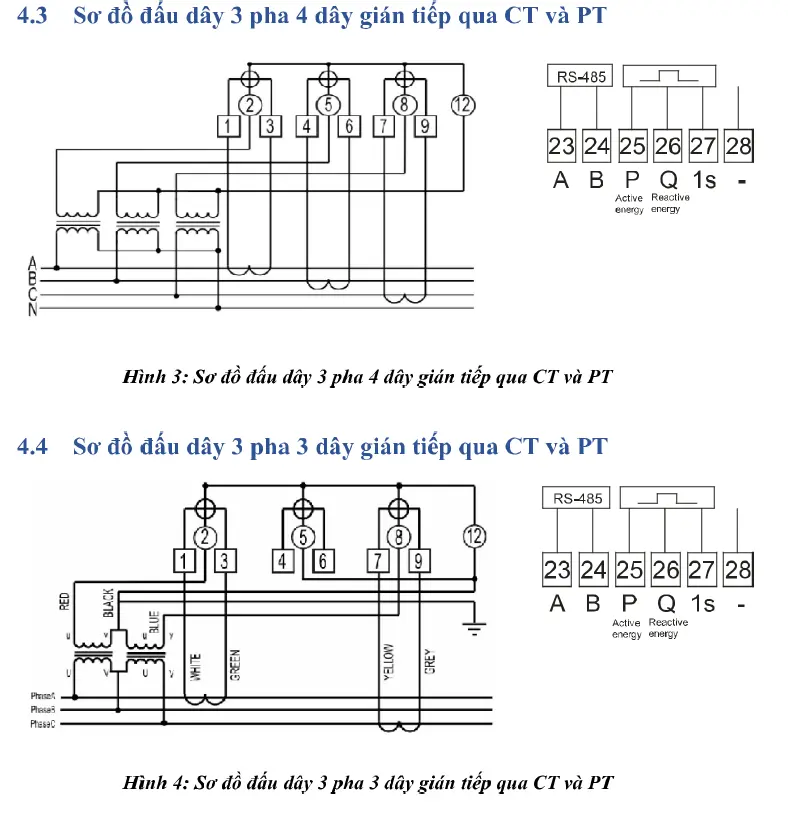 Công Tơ Điện Tử 3 Pha 3 Giá Gián Tiếp Emic - ME-41